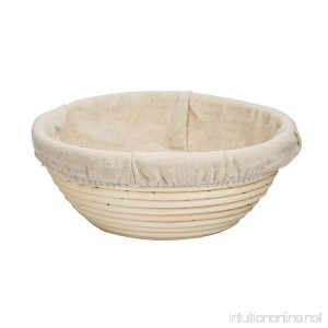 4.5 inch Rattan Handmade Round Banneton Brotform Dough Rising Bread Proofing Basket with Linen Liner Cloth (4.5) - B06X93GSTD